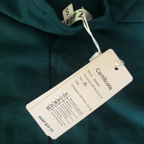 Blue-Green Sundress with Wrap Skirt and Side Zip NWT - Picture 9 of 10